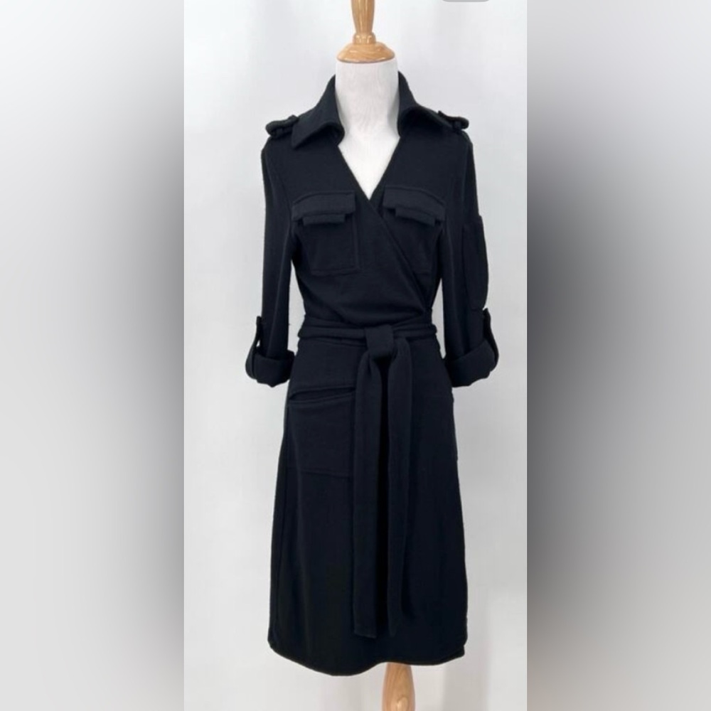 Diane Von Furstenberg Black, Short or Long Sleeve Option, Wrap Dress